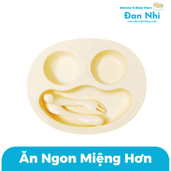 Bộ Chén Muỗng Ăn Dặm Trẻ Em Inochi Amori Chính Hãng - Image 2