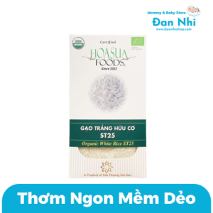 Gạo Trắng Hữu Cơ ST25 Hoa Sữa Thơm Ngon Cho Bé Ăn Dặm 1kg
