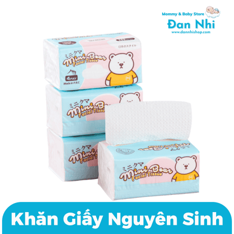 Khăn Giấy Khô Mini Bear Nhật 300 Tờ 04 Lớp Cho Cả Gia Đình