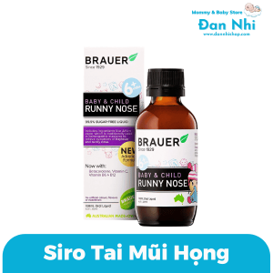 Siro Trị Sổ Mũi Brauer Runny Nose Úc 100ml Cho Bé Từ 6 Tháng - 12 Tuổi