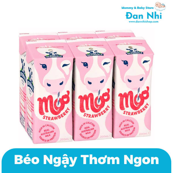 Sữa Tươi DEVONDALE MOO Vị Dâu 200ml