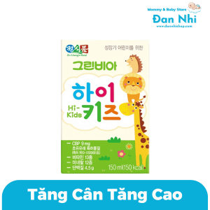 Sữa Tươi Greenbia Hikids 150ml Hàn Quốc Cho Bé Từ 1 Tuổi (1 Set 3 Hộp)