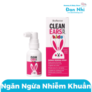 Xịt Tan Ráy Tai Clean Ears Kids Úc Mẫu Mới 30ml